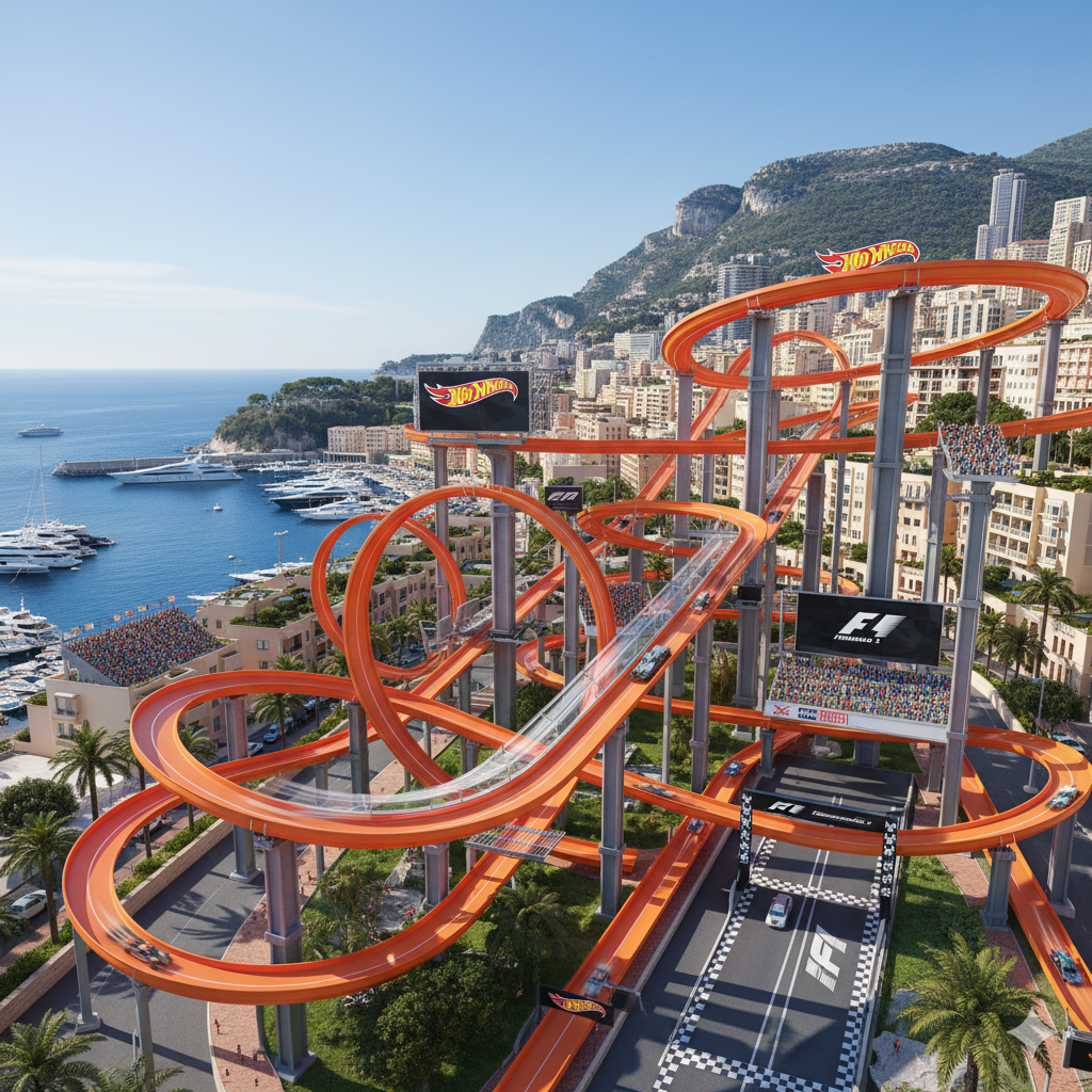 Hot Wheels Monaco Grand Prix Track, image generated by Google Gemini